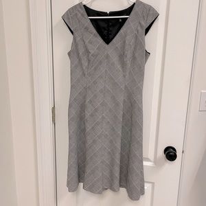 WHBM NWOT black and white plaid dress